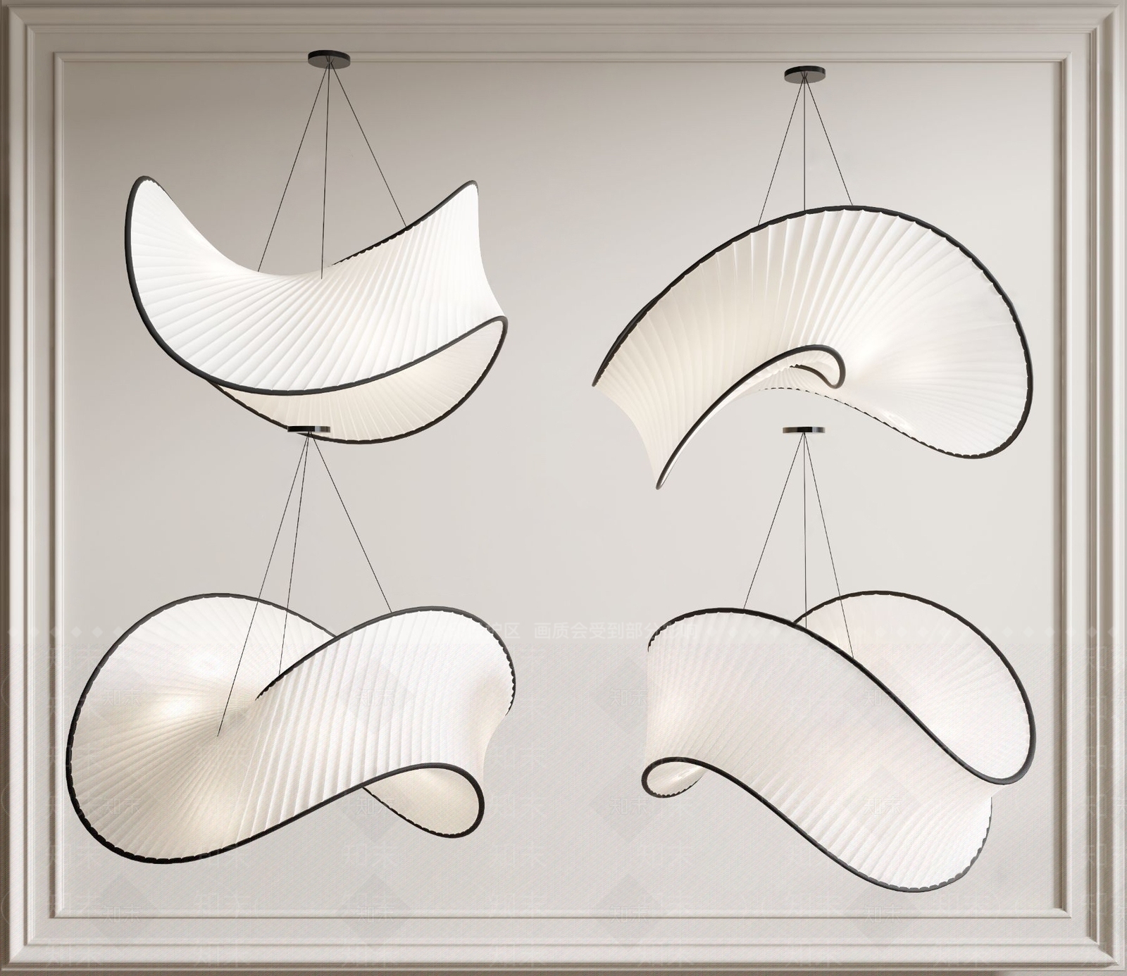 侘寂风异形吊灯3D模型下载【ID:1114782214】