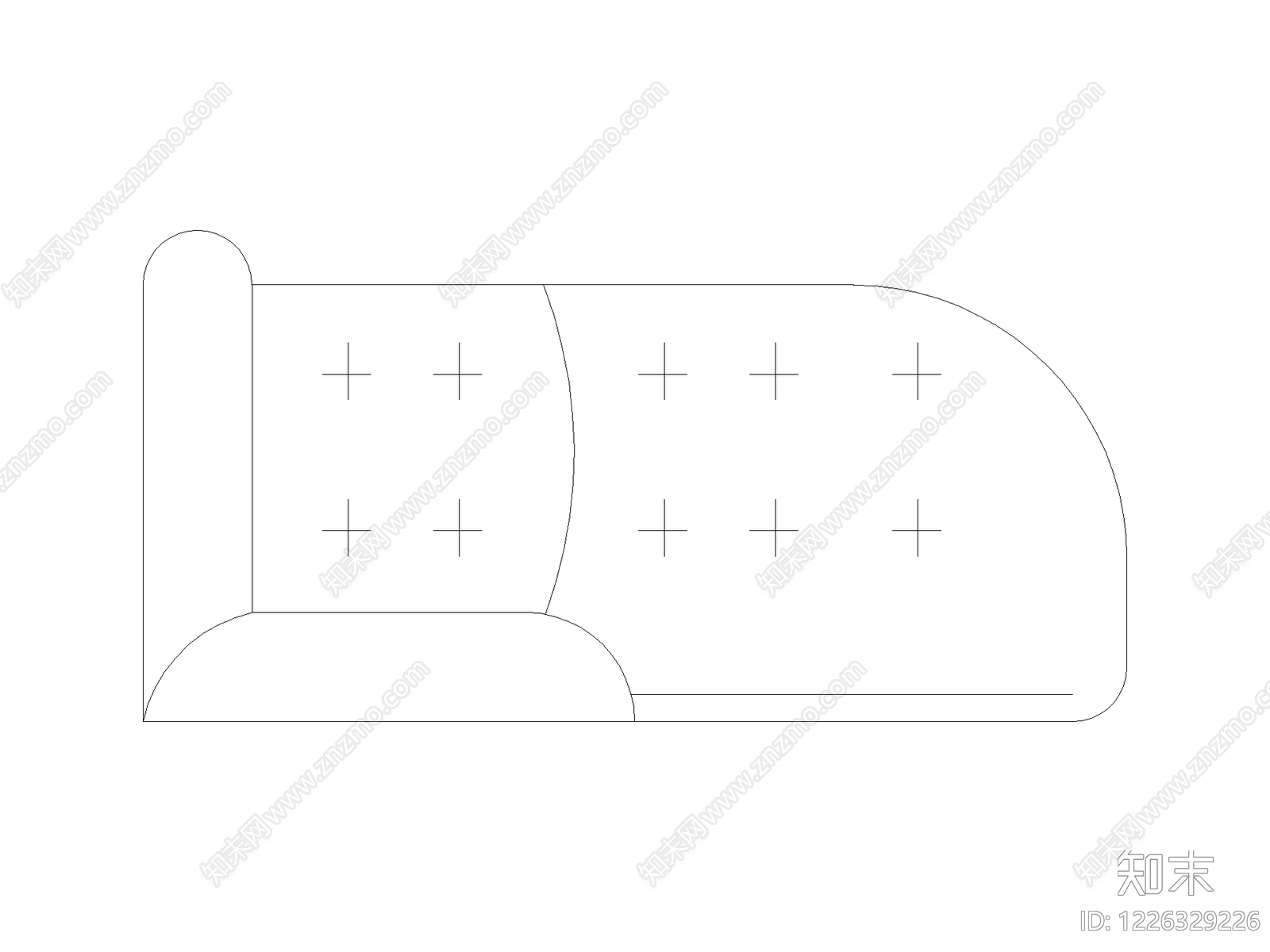 现代沙发CAD图纸