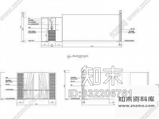 图块/节点餐厅三包间立面图cad施工图下载【ID:832206761】