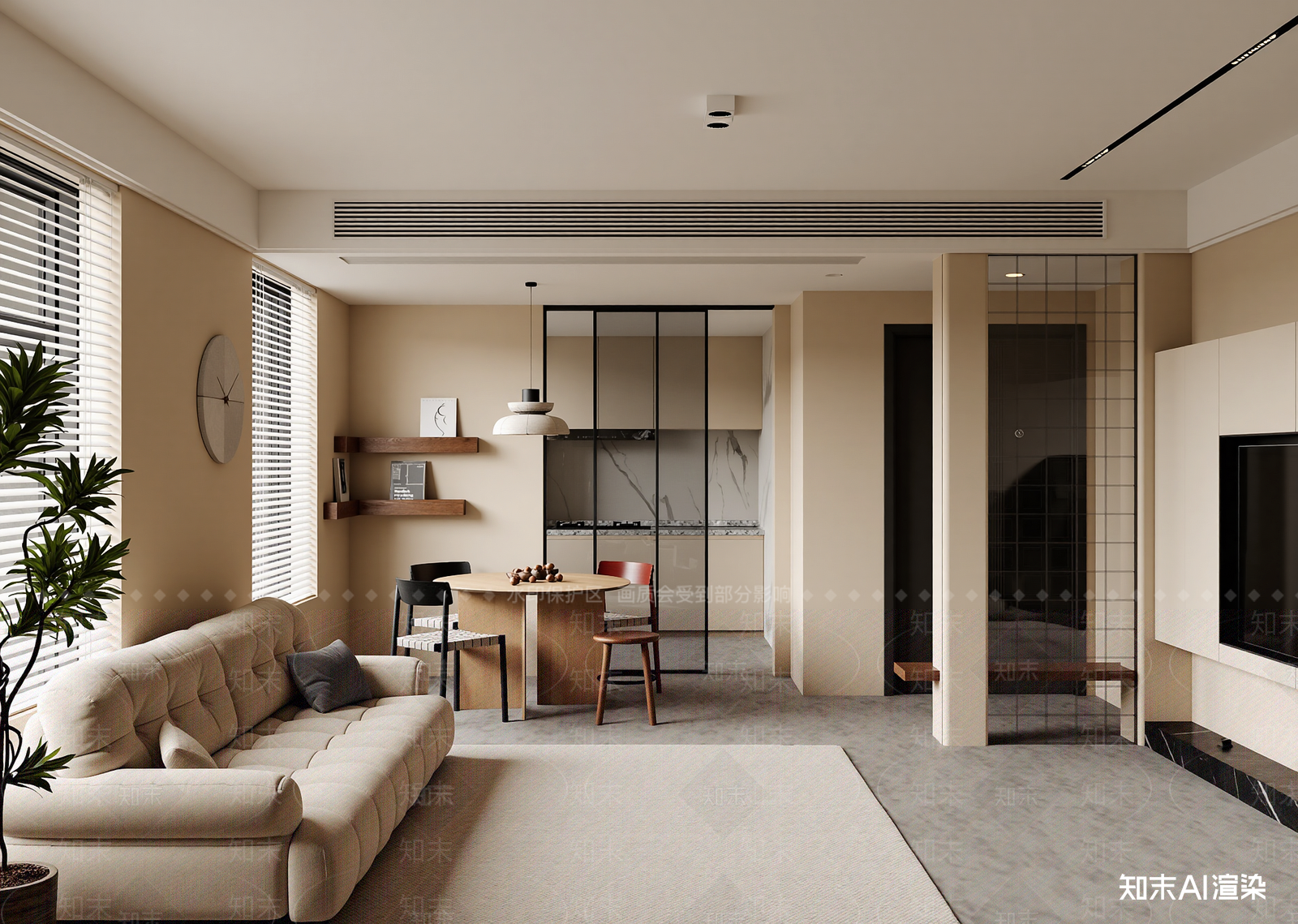 现代客餐厅3D模型下载【ID:1222034462】