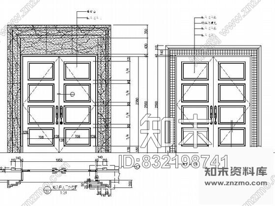 图块/节点入户双扇大门详图cad施工图下载【ID:832198741】