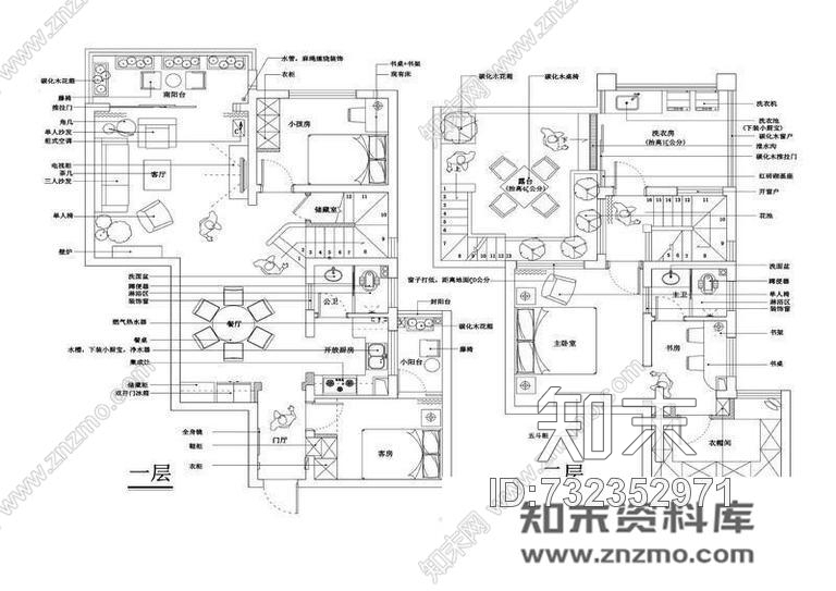 铭筑舍计-李先生雅居cad施工图下载【ID:732352971】