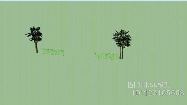 八角树竹竿SU模型下载【ID:123105608】