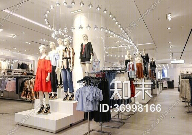 【瑞典快时尚品牌】H&M广州天环广场旗舰店丨装饰施工图+物料手册+实景丨120M丨cad施工图下载【ID:36998166】