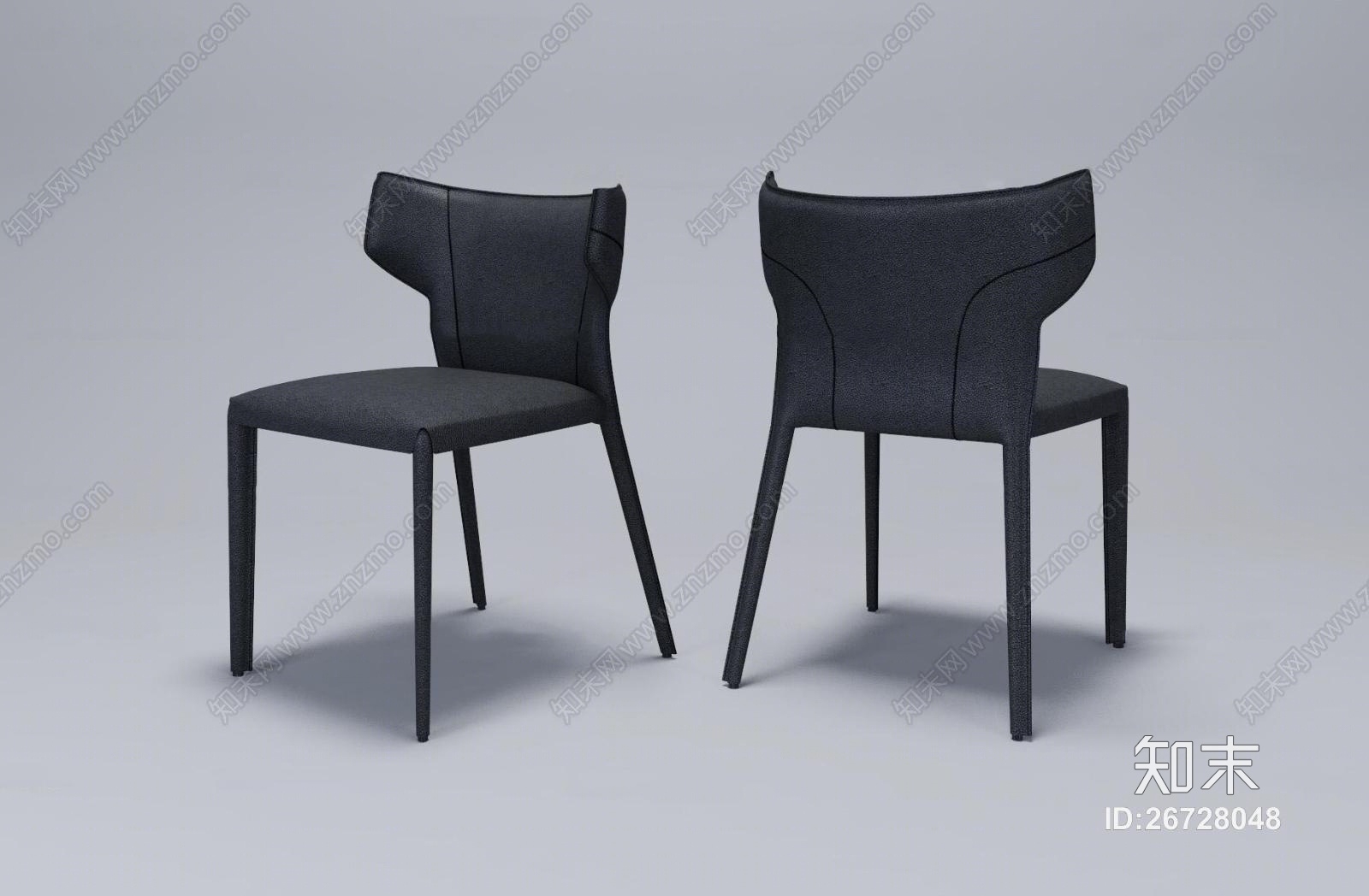 现代布艺单椅3D模型下载【ID:26728048】