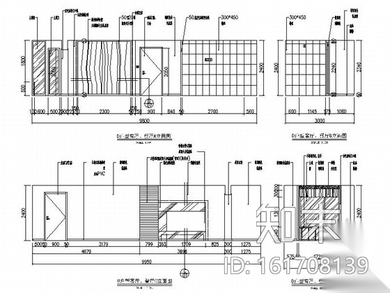 [沈阳]浪漫婚房现代一居室样板间室内装修图（含效果）cad施工图下载【ID:161708139】