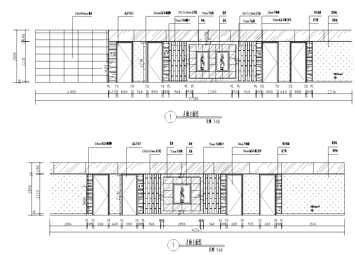 [陕西]咸阳酒店平天地室内装修施工图cad施工图下载【ID:161841191】