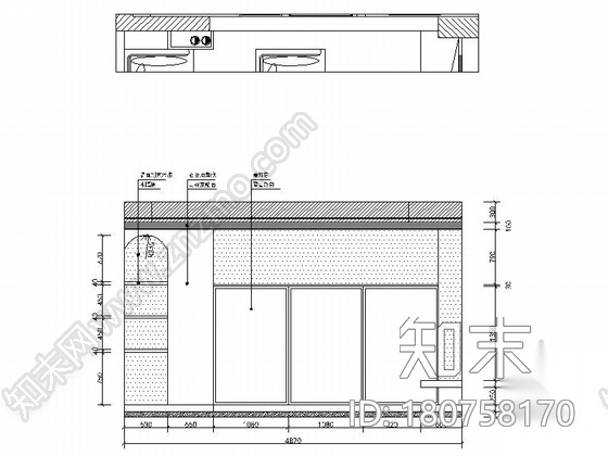 [上海]某200平现代欧式五居室样板间装修图纸（含效果）cad施工图下载【ID:180758170】