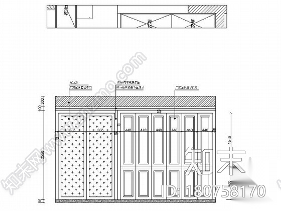 [上海]某200平现代欧式五居室样板间装修图纸（含效果）cad施工图下载【ID:180758170】