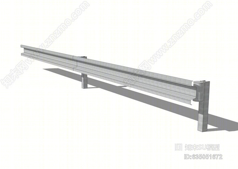 道路护栏SU模型下载【ID:635051672】