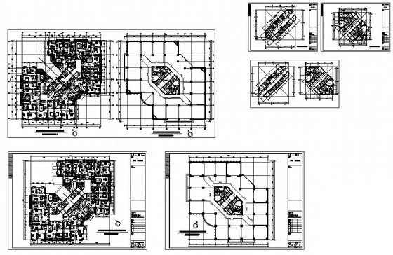 [西安]某三十一层商业综合办公楼(办公、公寓、餐饮、俱...cad施工图下载【ID:166060190】