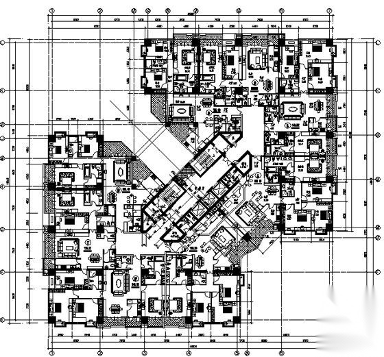 [西安]某三十一层商业综合办公楼(办公、公寓、餐饮、俱...cad施工图下载【ID:166060190】