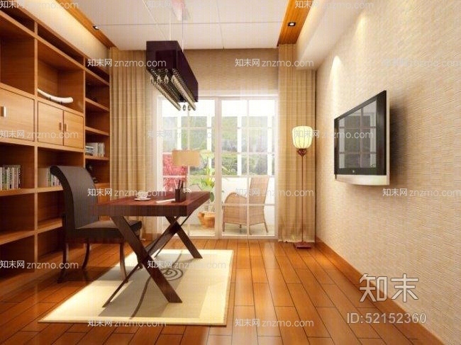 家居书房273D模型下载【ID:52152360】