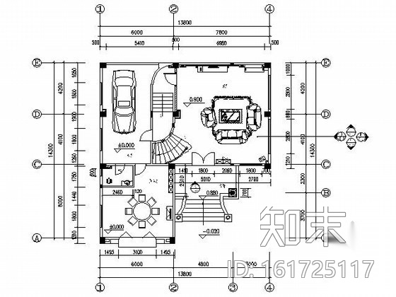 [广东]欧式四层别墅施工图（含效果）施工图下载【ID:161725117】