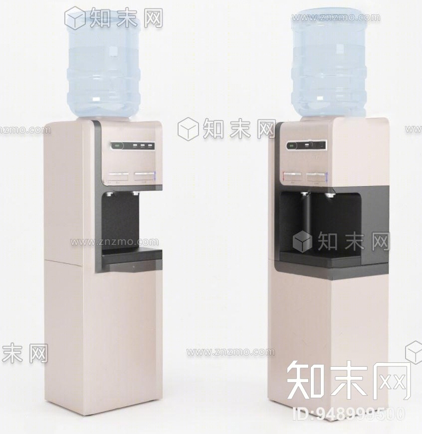 现代桶装水饮水机3D模型下载【ID:948999500】