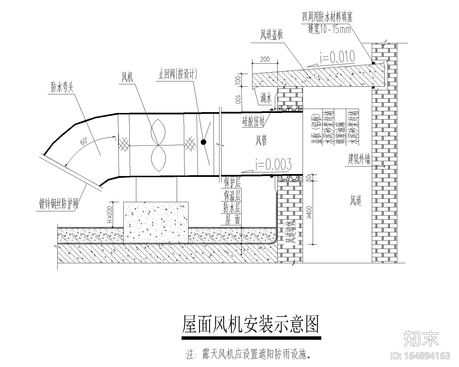 暖通_通用节点大样图CADcad施工图下载【ID:164894163】