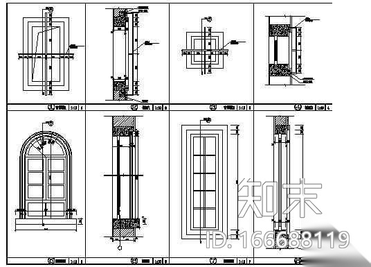 欧式窗cad施工图下载【ID:166688119】