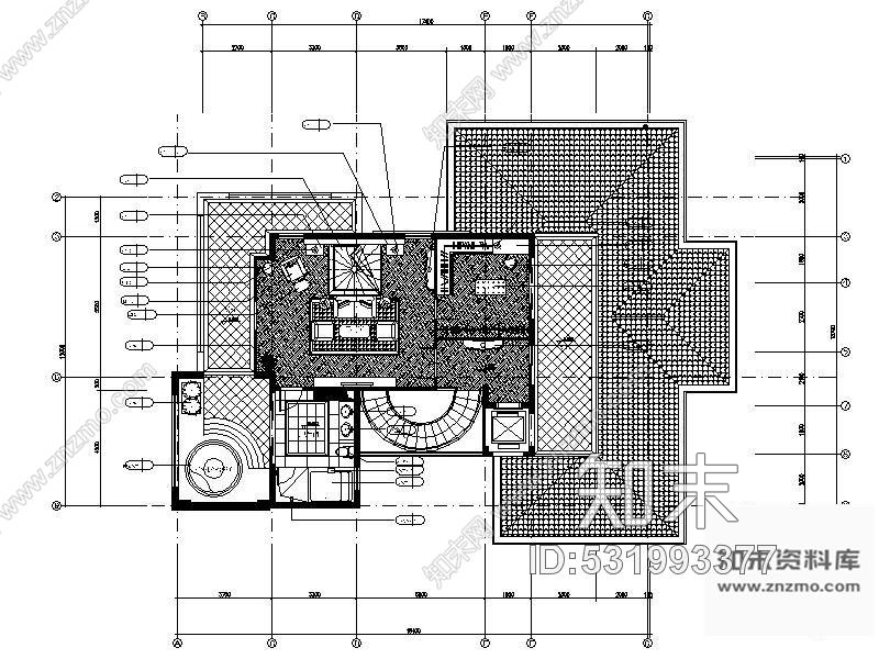 施工图上海某知名别墅装修图G户型cad施工图下载【ID:531993377】