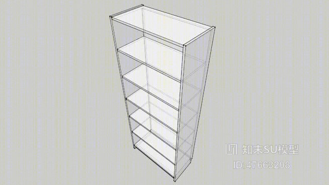 書櫃3d模型下載【id:47663208】