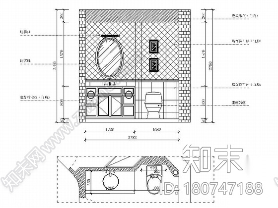 [宁波]风光极佳欧式新古典三居室样板间装修图cad施工图下载【ID:180747188】