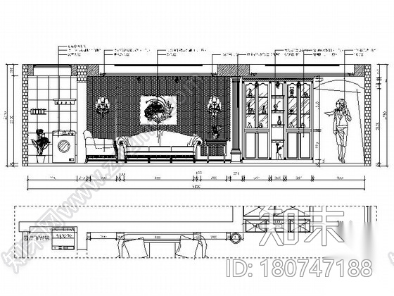 [宁波]风光极佳欧式新古典三居室样板间装修图cad施工图下载【ID:180747188】