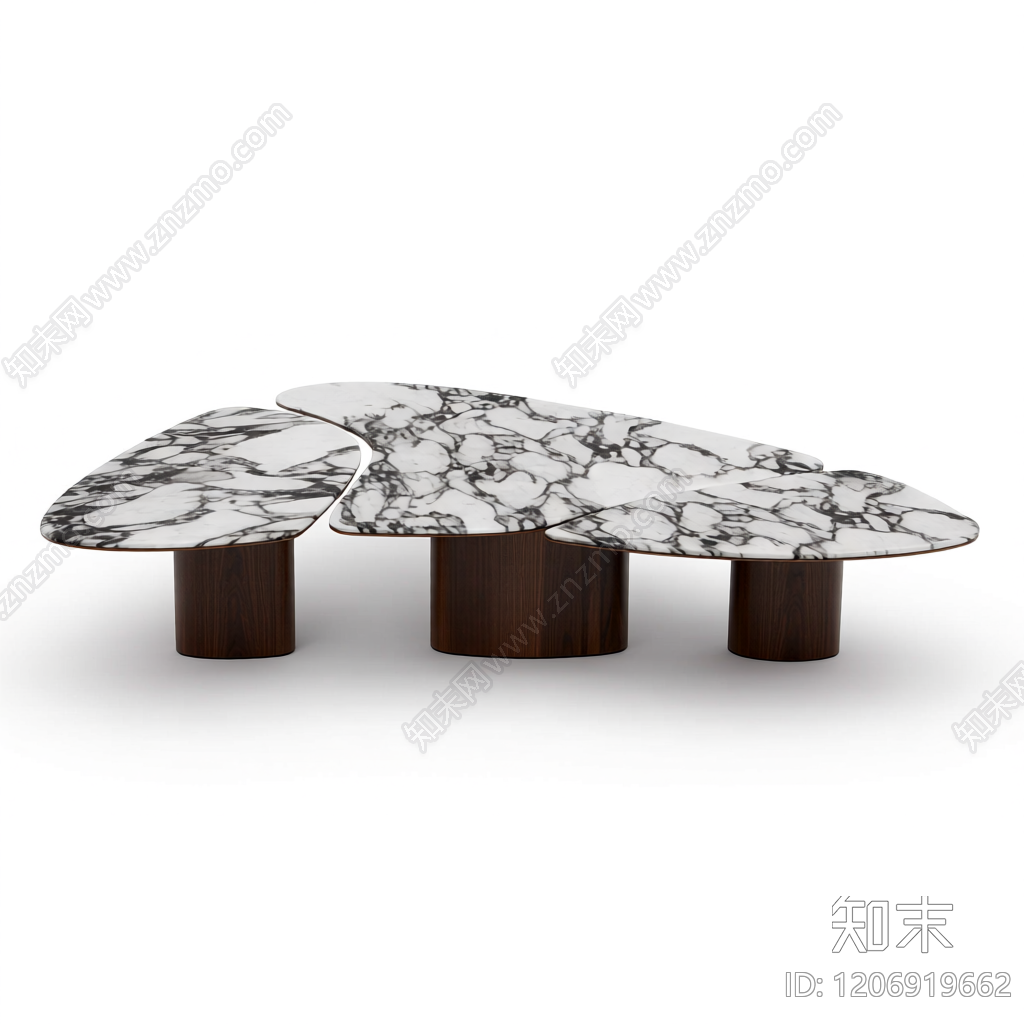 大理石拼接茶几3D模型下载【ID:1206919662】