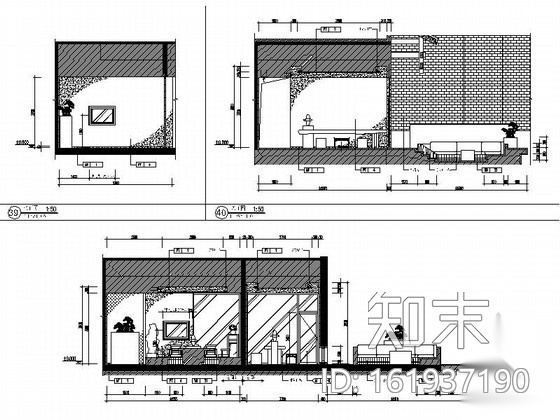 [张家界]假日酒店特色行政酒廊及茶吧装修设计施工图（含...cad施工图下载【ID:161937190】