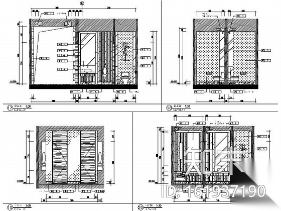 [张家界]假日酒店特色行政酒廊及茶吧装修设计施工图（含...cad施工图下载【ID:161937190】