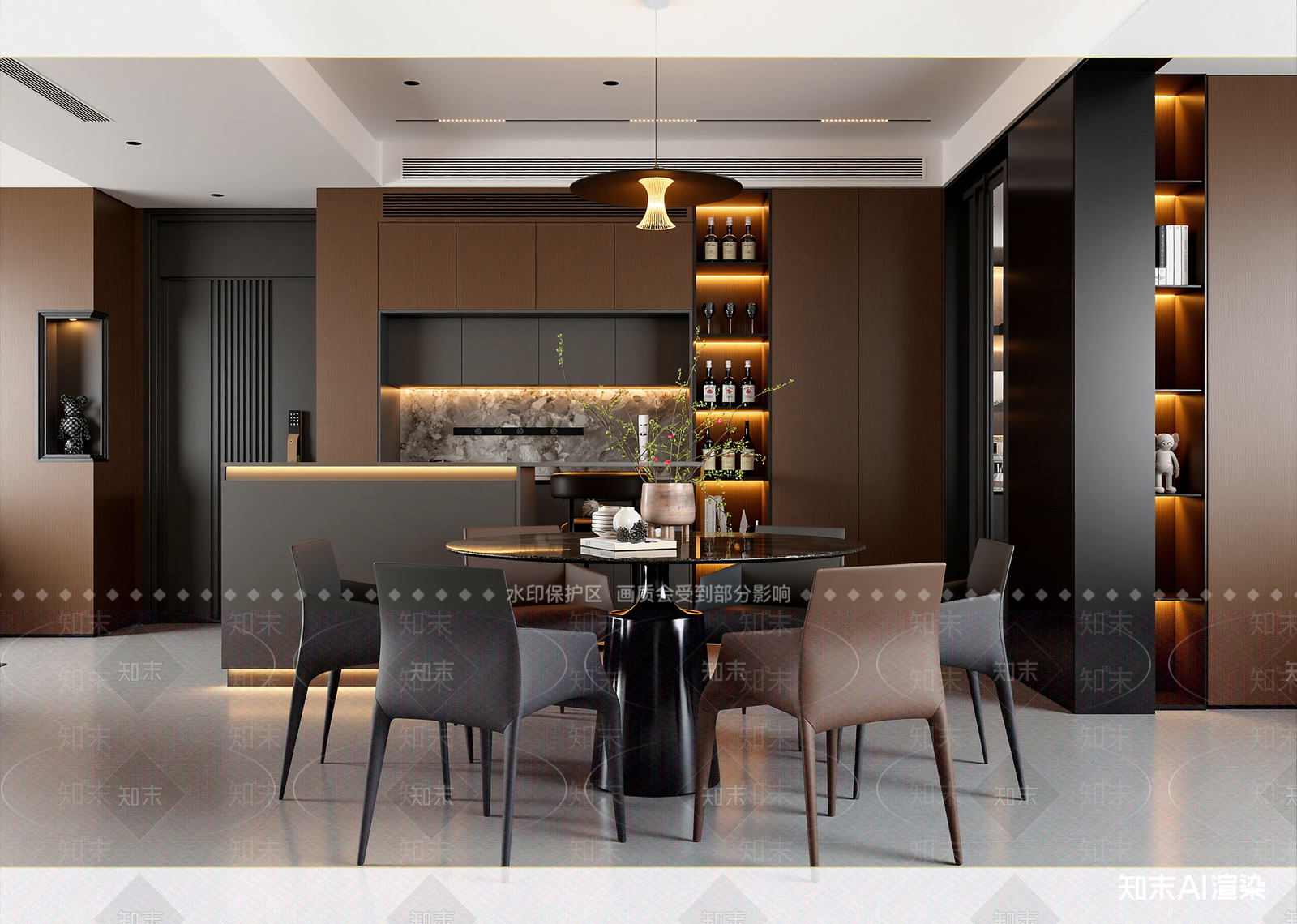 意式酒店餐厅3D模型下载【ID:1215125857】