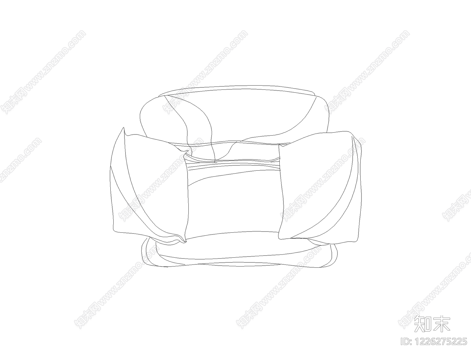 沙发cad施工图下载【ID:1226275225】