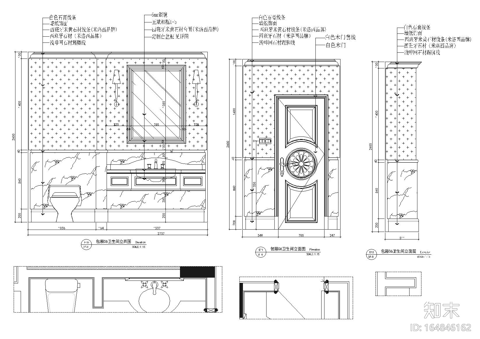 [江苏]无锡百丽宫KTV装饰CAD施工图+效果图cad施工图下载【ID:164846162】