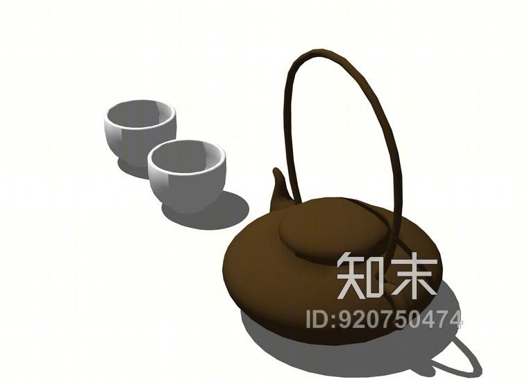 茶壶茶杯SU模型下载【ID:920750474】