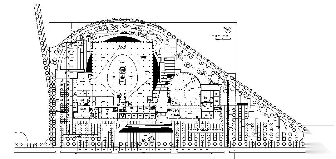 [厦门]图书馆建筑方案设计CAD平剖+效果图cad施工图下载【ID:164875133】