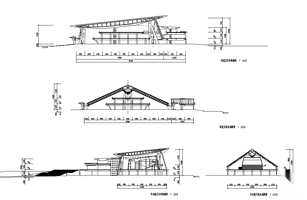 [厦门]图书馆建筑方案设计CAD平剖+效果图cad施工图下载【ID:164875133】