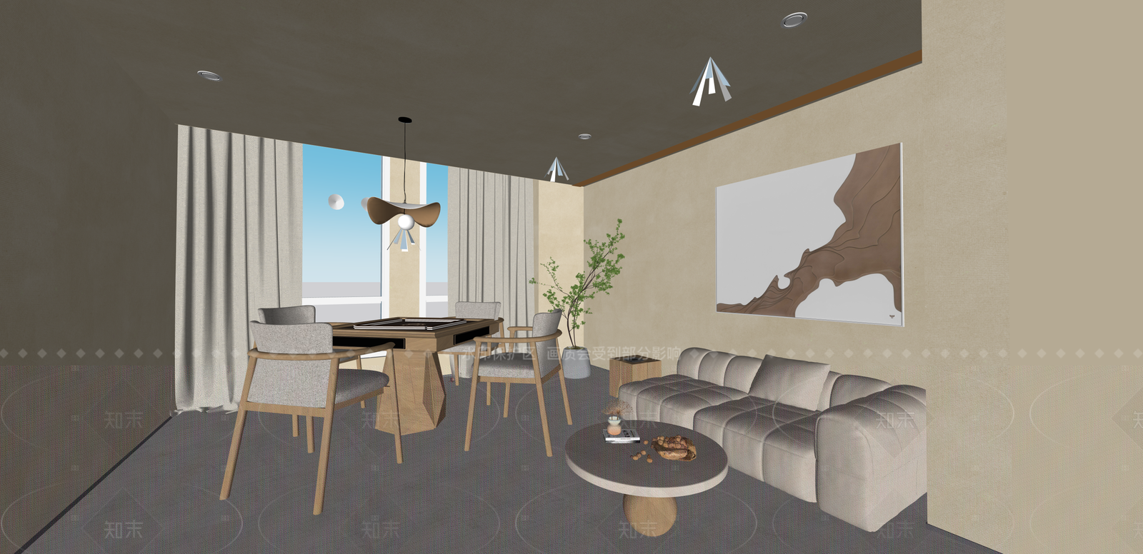 现代酒店客房SU模型下载【ID:1215955377】