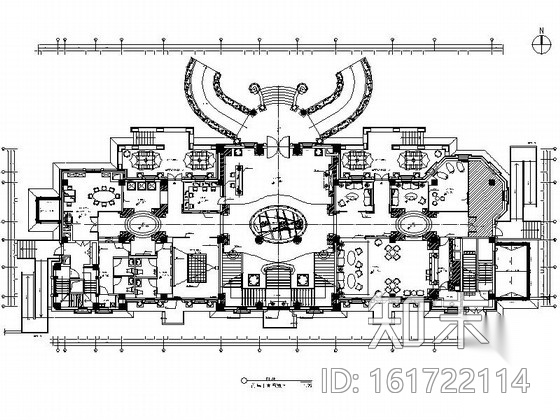 [天津]欧式奢华风售楼处室内装修CAD施工图(含方案)cad施工图下载【ID:161722114】