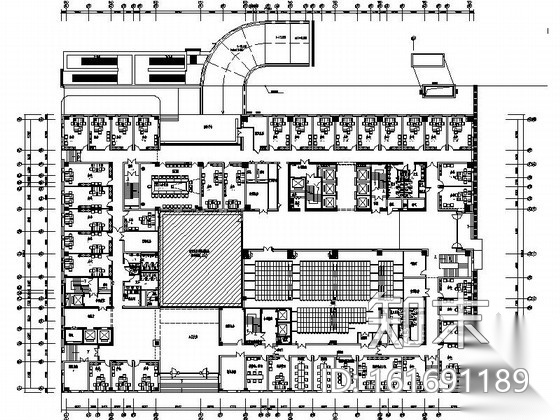 [宁波]现代综合商务楼装修施工图cad施工图下载【ID:161691189】