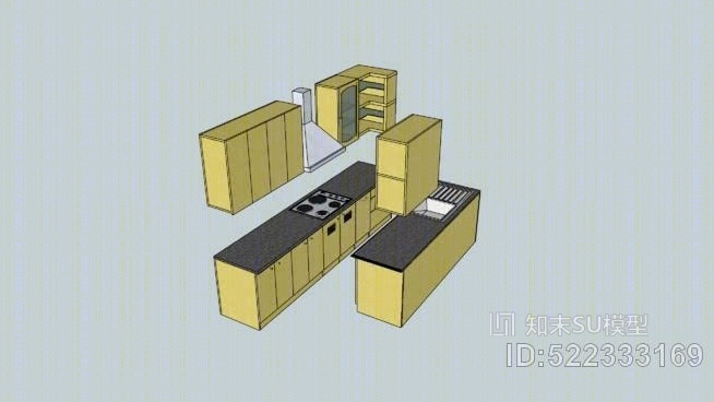厨柜SU模型下载【ID:522333169】