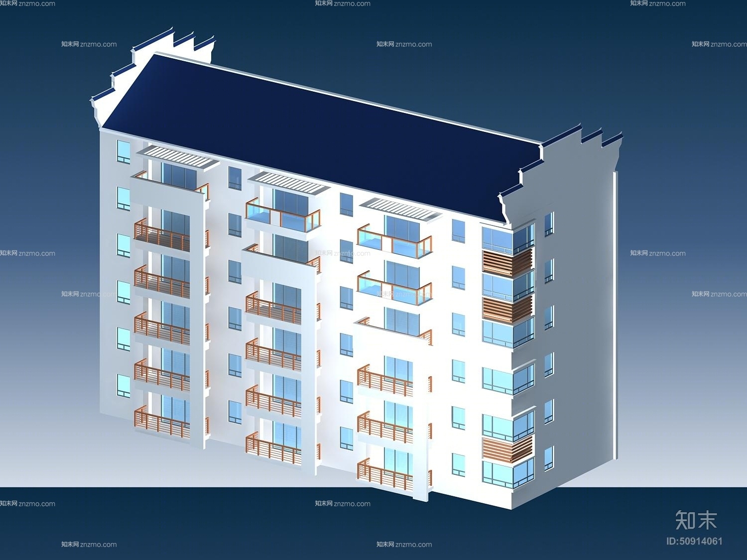 户外中式古建筑33D模型下载【ID:50914061】