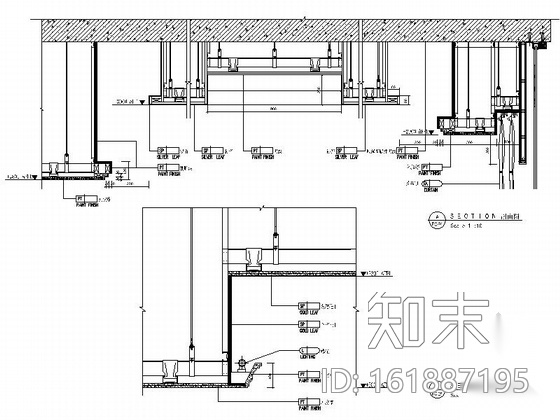 [广东]精品现代风格五星级大酒店旋转餐厅室内装修施工图cad施工图下载【ID:161887195】