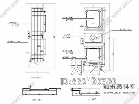 图块/节点云南某古建客栈门详图cad施工图下载【ID:832190780】