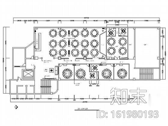 东亚风某酒店餐厅室内装修图cad施工图下载【ID:161980193】