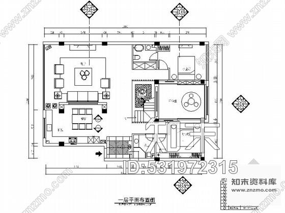 施工图精品现代简约风格两层别墅室内设计装修施工图含效果施工图下载【ID:531972315】