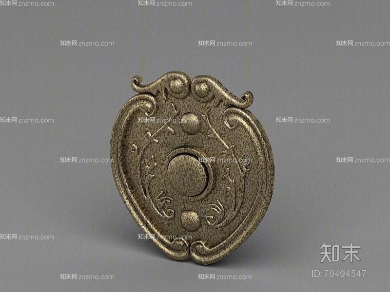 黄色铜艺门铃3D模型下载【ID:70404547】