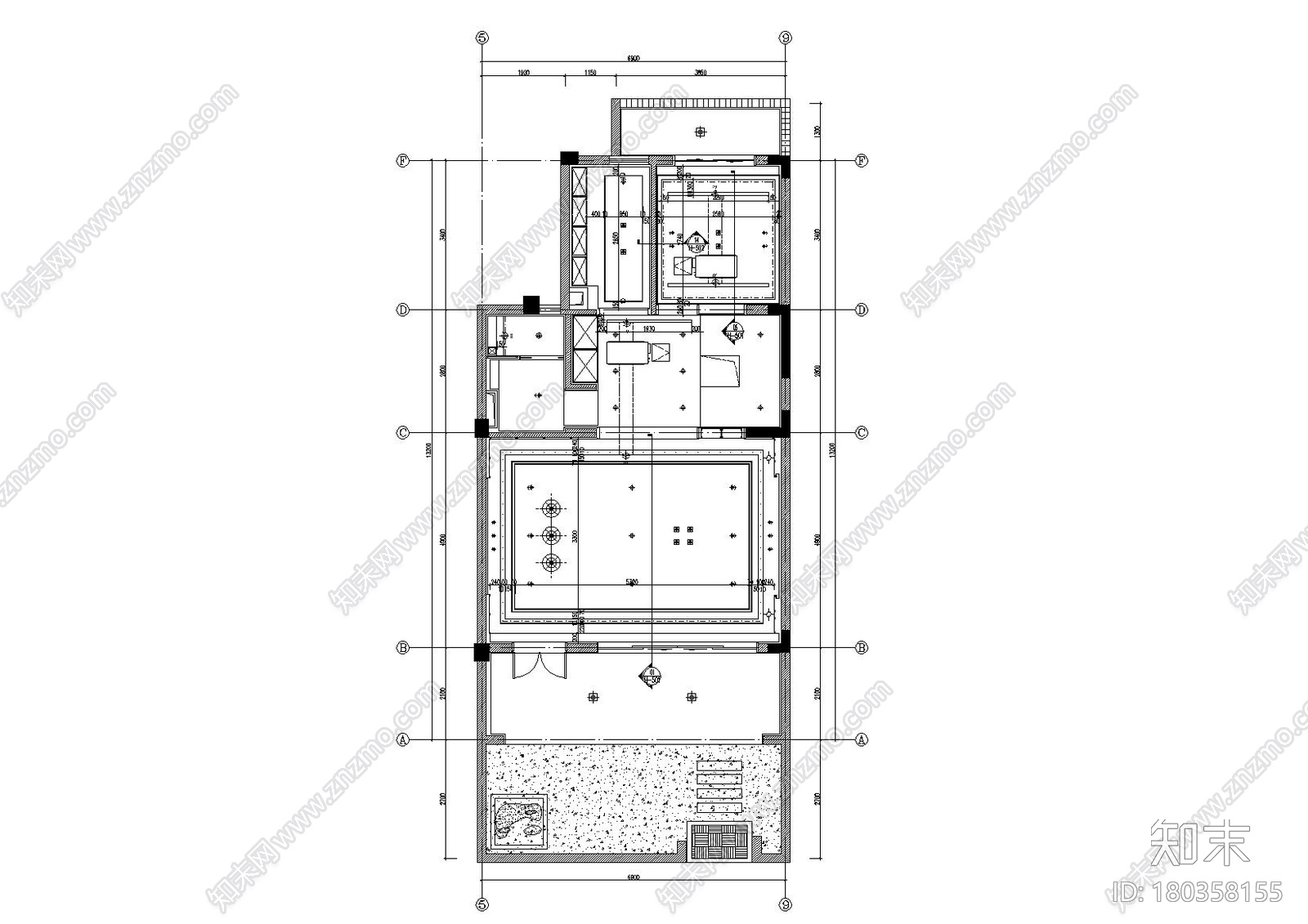 [江苏]苏州叠层别墅样板间施工图_附效果图cad施工图下载【ID:180358155】