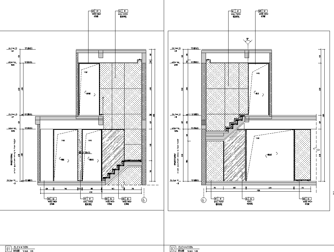 [江苏]苏州叠层别墅样板间施工图_附效果图cad施工图下载【ID:180358155】