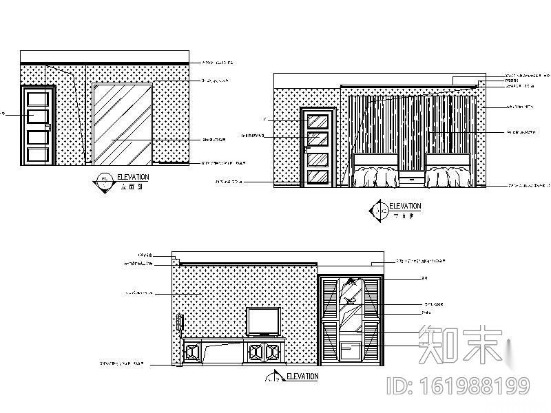 某国外大酒店装修图（含效果）cad施工图下载【ID:161988199】