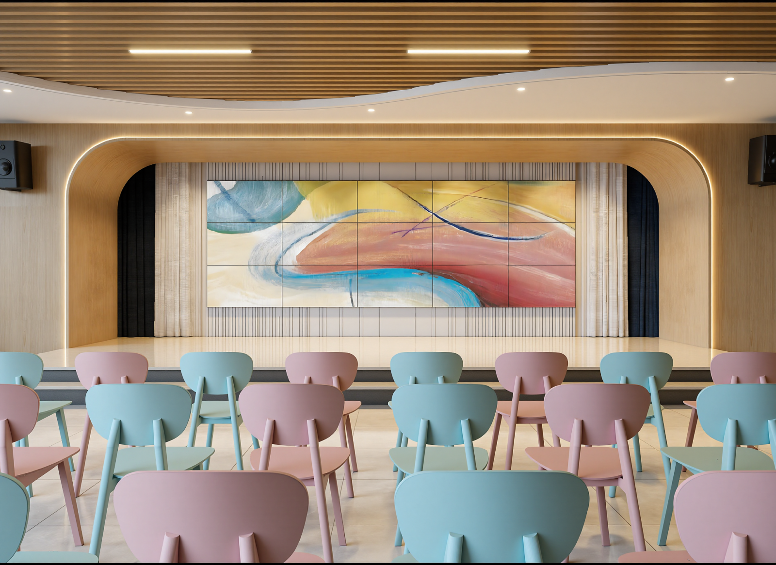 现代艺术展厅3D模型下载【ID:1215121392】