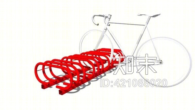 VELO6的自行车停车场8个座位SU模型下载【ID:421088020】