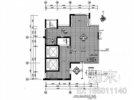 [长沙]东塘商圈区高档尊贵国际公寓设计装修施工图（含...施工图下载【ID:166011140】